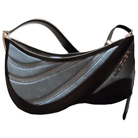 Thierry Mugler Bolso Mugler de denim azul y cuero Azul