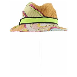 Emilio Pucci Chapeau de paille multicolore Multicolore