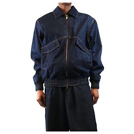 Magda Butrym Casaco bomber oversized em denim azul marinho - size UK 4 Azul marinho