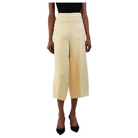 Autre Marque White cropped linen trousers - size XS White