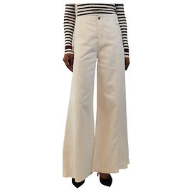 Autre Marque Jeans wide-leg creme - size UK 6 Cru