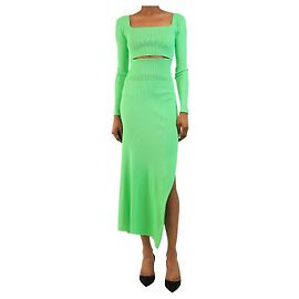 A.L.C Vestido canelado com recortes verde - size S Verde