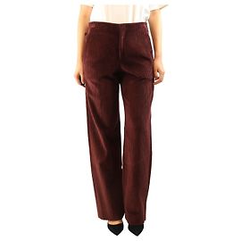 Brunello Cucinelli Pantaloni in velluto a coste bordeaux - size UK 10 Bordò