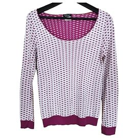 Sonia Rykiel Jersey de Punto con Corazones Rosa Blanco