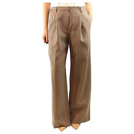 Dries Van Noten Braun karierte Vichy-Hose - size UK 10 Braun