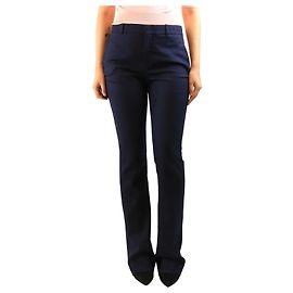 Gucci Navy wool textured trousers - size UK 12 Navy blue