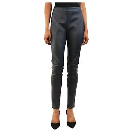 Joseph Navy leather leggings - size UK 12 Navy blue