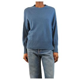 Autre Marque Pull à col rond en cachemire bleu - taille XS Bleu