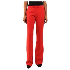 Joseph Pantalon évasé en crêpe rouge - size UK 8 Rouge