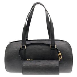 Louis Vuitton Epi Soufflot Handbag Black
