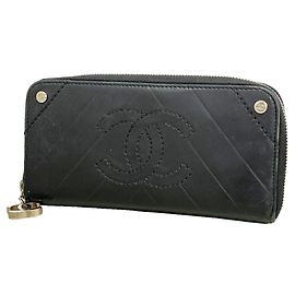 Cartera larga Chanel negra Negro