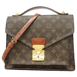 Bolsa Louis Vuitton Monogram Monceau 28 Marrom