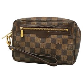 Bolsa de mão Louis Vuitton Damier Pochette Bi-Macao Damier ebene