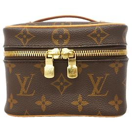 Louis Vuitton Monogram Nice Nano Vanity Bag Brown