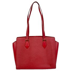 Borsa a tracolla Louis Vuitton Epi Duplex M52427 Rosso
