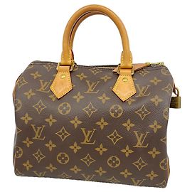 Louis Vuitton Monogram Speedy 25 Handbag Brown