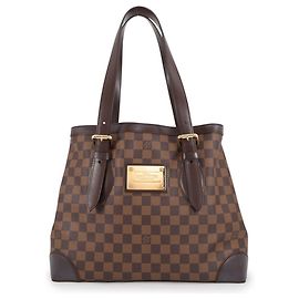 Sac à épaule Louis Vuitton Damier Ebene Hampstead MM Rouge Damier ebène