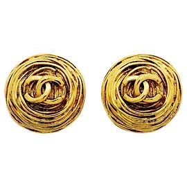 Chanel vergoldete Clip-Ohrringe Golden