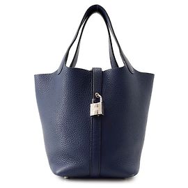 Hermès Bolsa Hermes Picotin Lock PM Azul
