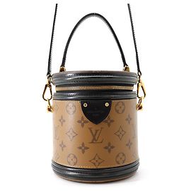 Sac à main Louis Vuitton Monogram Reverse Cannes Noir