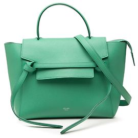 Céline Sac ceinture Celine en cuir de veau grainé micro vert Vert
