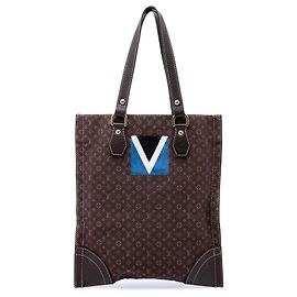 Louis Vuitton Brown Monogram Mini Lin Cabas Tanger Marrone