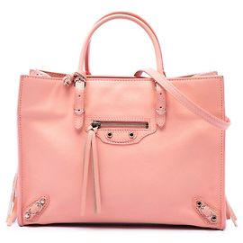 Bolsa Balenciaga Papier A6 Zip Around em couro de bezerro rosa Rosa
