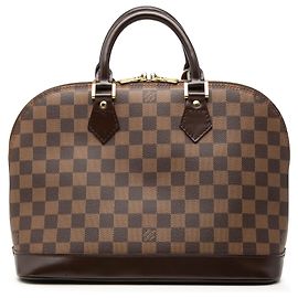 Louis Vuitton Brown Damier Ebene Alma PM Marrom