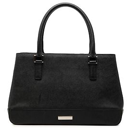 Borsa Tote Burberry in pelle nera Nero