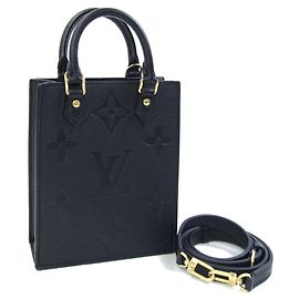 Louis Vuitton Monogram Empreinte Petite Sac Plat Handtasche Schwarz Monogramm
