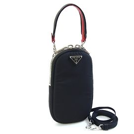 Bolso de hombro Pochette bicolor Prada Negro Roja