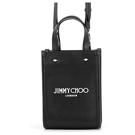 Borsa Mini North South Tote Jimmy Choo in pelle nera Nero