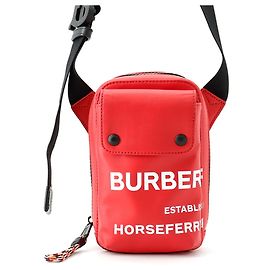 Burberry Crossbody Shoulder Bag Black White Red