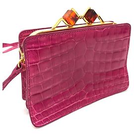 Bolsa Pochette Miu Miu em couro rosa Rosa