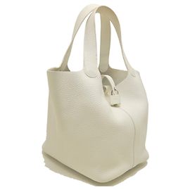 Hermès Hermes Picotin Lock MM Handtasche Weiß