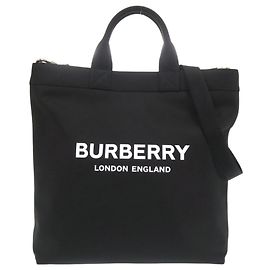 Burberry Black Nylon 2-Way Tote Bag Black