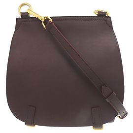 Borsa a tracolla in pelle Burberry Nero Marrone scuro