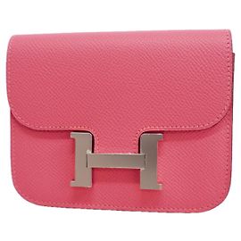 Hermès Carteira Hermes Constance em Rose Azalee Rosa