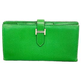 Hermès Hermes Bearn Soufflé Long Wallet in Bamboo Design Other