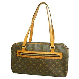 Louis Vuitton Monogram Cite GM Shoulder Bag Brown