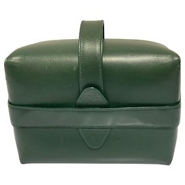 Bolsa de mão em couro Valextra Trick Track Verde