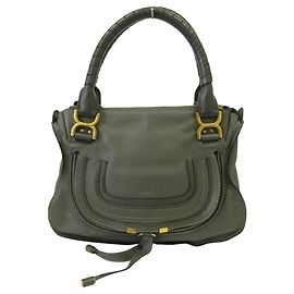Sac à main en cuir Chloé Marcie en Gray Marron