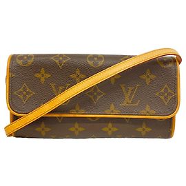 Sac à épaule Louis Vuitton Monogram Pochette Twin PM Marron