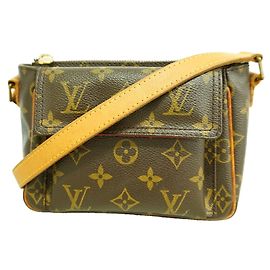 Louis Vuitton Monogram Vivacite PM Shoulder Bag Brown