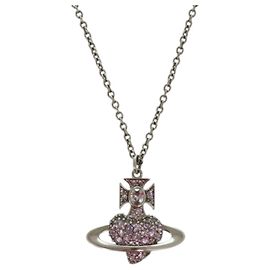 Vivienne Westwood Heart Orb Halskette Silber Lila