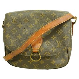 Bolso de hombro Louis Vuitton Monogram Saint Cloud GM Castaño