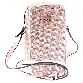 Borsa a tracolla in pelle rosa chiaro Jimmy Choo Rosa