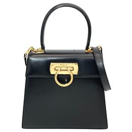 Sac à main Salvatore Ferragamo Gancini Noir