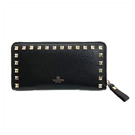 Portafoglio lungo Valentino Rockstud Nero