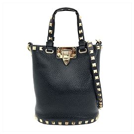 Bolsa de Tiracolo Valentino Rockstud Preto